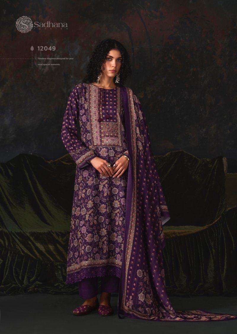 Esha By Sadhana Viscos Pashmina Dress Material